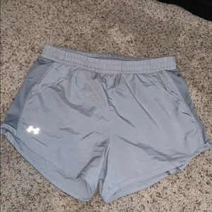 Silver/gray under armour shorts